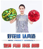 Cheerleading Pom Poms with Handle Cheer Balls Big Gold Silver Red Yellow Blue Hand Dance Pompoms Accessories for Women Girl Kids