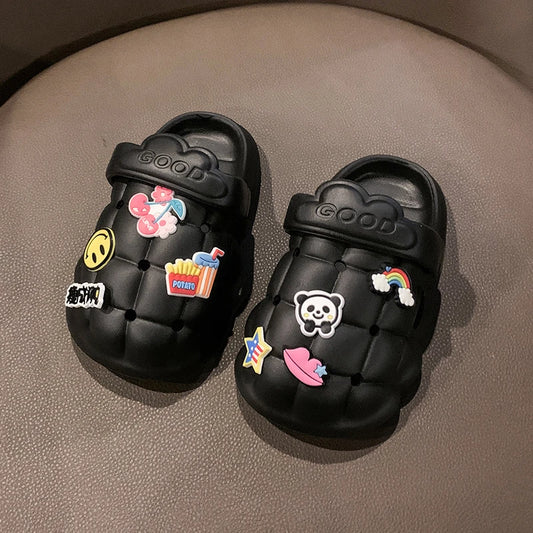 New Children Kids Girl Mules Clogs Summer Crock Garden Shoes Cartoon Beach Slippers Sandals Cave Hole Baby Shoes For Baby Boys