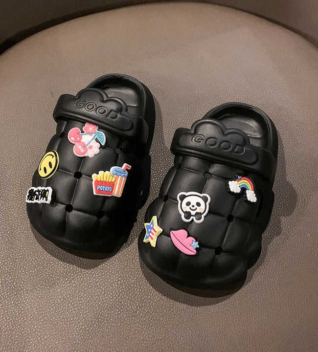 New Children Kids Girl Mules Clogs Summer Crock Garden Shoes Cartoon Beach Slippers Sandals Cave Hole Baby Shoes For Baby Boys