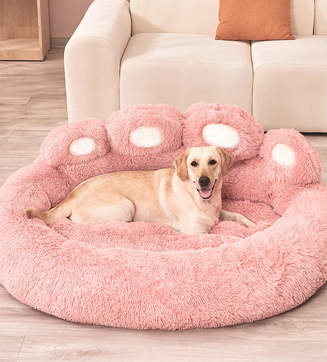 Fluffy Dog Bed Large Pet Products Dogs Beds Small Sofa Baskets Pets Kennel Mat Puppy Cats Supplies Basket Blanket Accessories