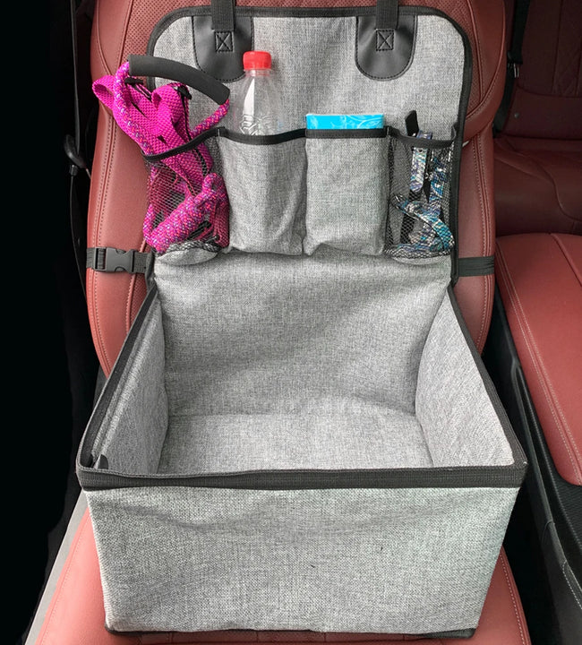 Dog Car Seat,Puppy Booster Seat for Car Front Seat with Storage Pockets,Pet Booster Car Seat for Small to Medium Dog