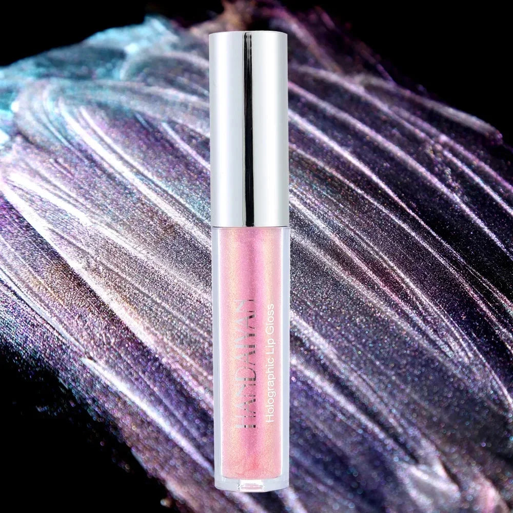 Diamond Shimmer Lip Gloss Laser Holographic Lip Gloss Liquid Lipstick Mermaid Pigment Longlasting Glitter Lip Gloss Lip Makeup