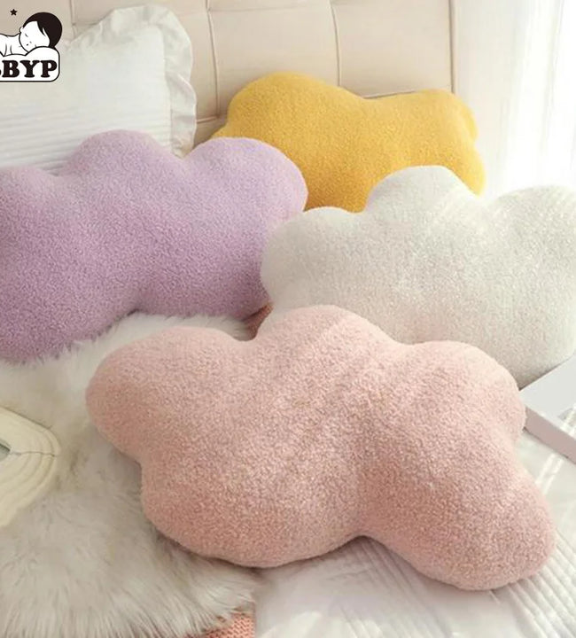 Cloud Cushion Stuffed Cloud Doll Throw Pillow Ornament Baby Stuffed Pillow Toy White Cloud Room Chair Home Decor Seat Cushion