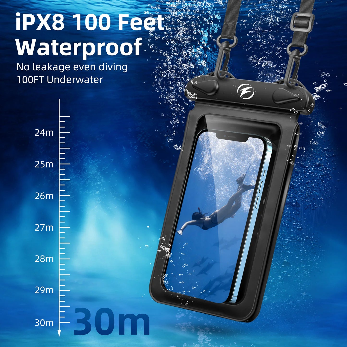 Double Swimming Pouch Mobile Phone Case for iPhone Samsung Cell Phone Bag Swimming Dry Bag Underwater Case Water Proof Bag Coque