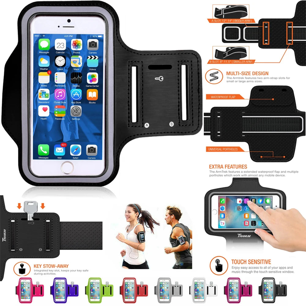 Phone Arm Band Case Phone Case Sports Accessories Phone Arm Bag Running Bags Cell Phone Arms Band Armbands Touch Screen