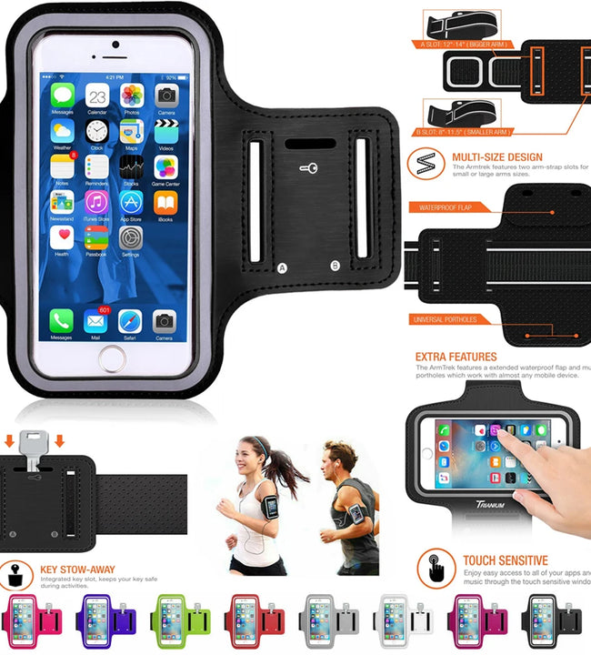 Phone Arm Band Case Phone Case Sports Accessories Phone Arm Bag Running Bags Cell Phone Arms Band Armbands Touch Screen