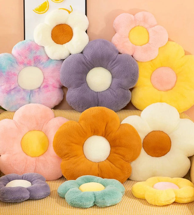 35cm Stuffed Daisy Flower Seat Cushion Sunflower Shape Kids Girl Bedroom Seat Pillow Office Room Decor Sofa Cushions Plush Toys