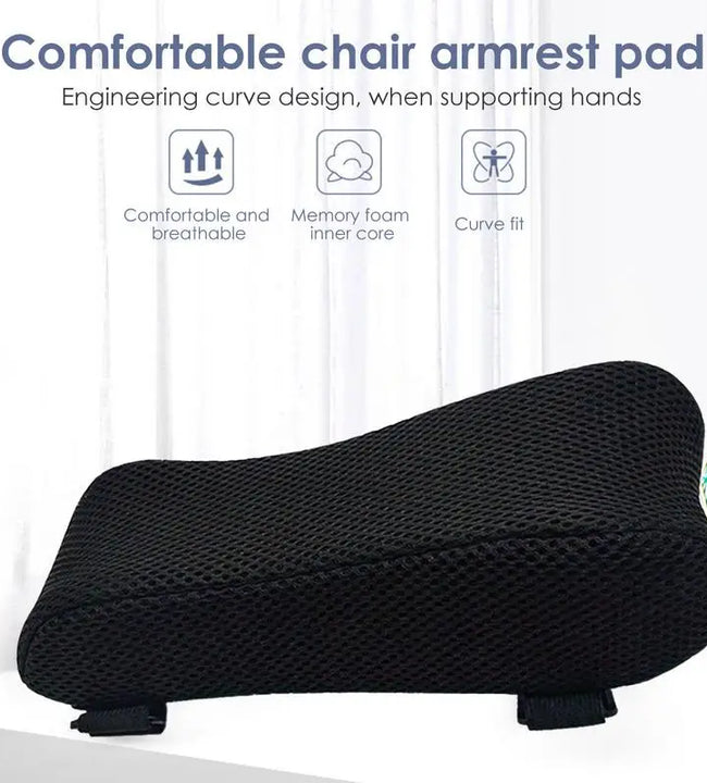 Ergonomic Armrest Pads Arm Rest Cover Elbow Armrest Pads Comfortable Support Chair Elbow Pads with Adjustable Straps for Office