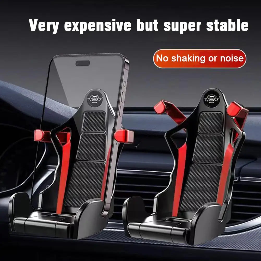 1pc Universal Car Phone Holder Racing Seat Shape Anti Shaking Cell Phone Holder Interior Ornament Car Styling Car Accessories