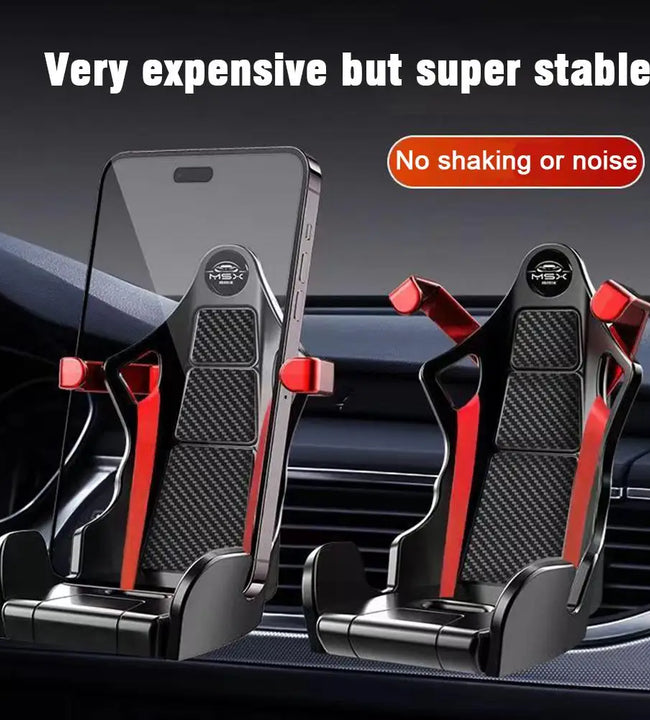 1pc Universal Car Phone Holder Racing Seat Shape Anti Shaking Cell Phone Holder Interior Ornament Car Styling Car Accessories