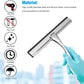 Premium Stainless Steel Squeegee for Shower Doors, Bathroom, Window and Car Glass, All-Purpose Cleaning Glass Wiper