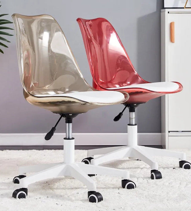 Transparent Office Computer Chair Swivel Chair Make-up Study Swivel Lift High Stool Front Desk Student Dormitory Study Chair