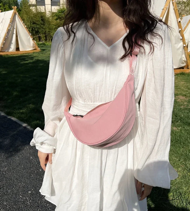 Simple Design Women's Messenger Bag Fashion Ladies Nylon Hobos Small Shoulder Bags Vintage Female Girls Purse Cloth Handbags