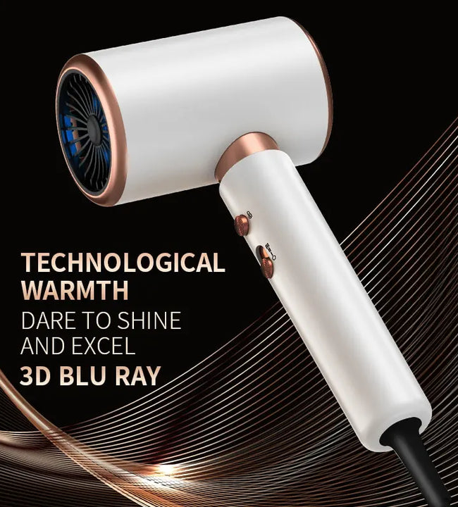 Hair Dryer, High-Speed Electric Turbine Airflow, Low Noise, Constant Temperature And Quick Drying, Suitable For Home Salons.