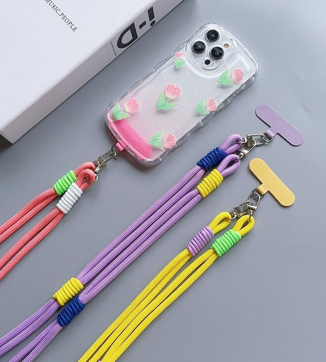 Korea Universal Adjustable Phone Lanyard Strap Mobile Phone Hanging Rope Neck Straps Anti-lost Lanyards Cell Phone Accessories