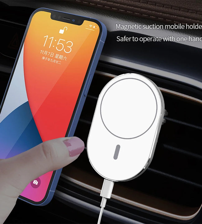 Magnetic Cell Phone Car Holders for Magsafe iPhone 12 13 14 15 Pro Max Magnet 15W Qi Wireless Chargers Holder Accessories