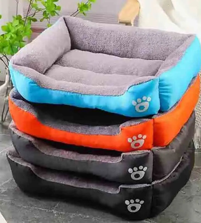 Large Pet Cat and Dog Bed Warm Comfortable Dog House Soft PP Cotton Nest Dog Basket Mat Universal Waterproof Cat Bed