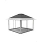 Gazebo Outdoor Canopy Shelter 12x12 Pop Up with Mosquito Netting 4 Stanbags Instant Tent for Lawn, Garden, Backyard Deck