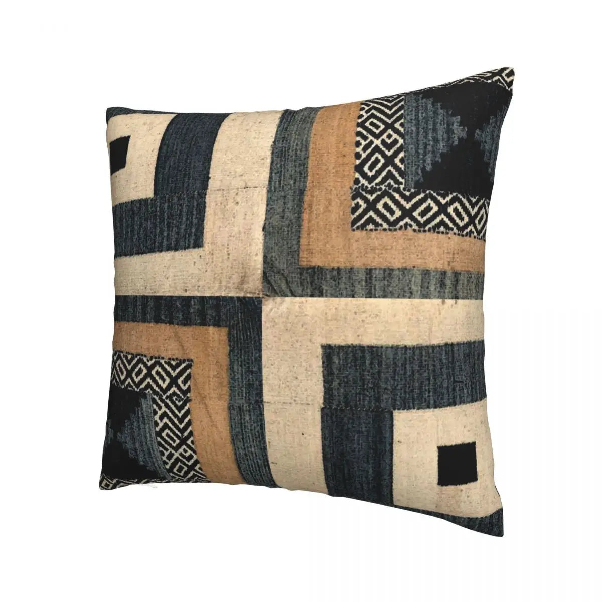 Antique African Textile Pillowcase Printed Fabric Cushion Cover Decorative Ancient Throw Pillow Case Cover Home Zipper 18"