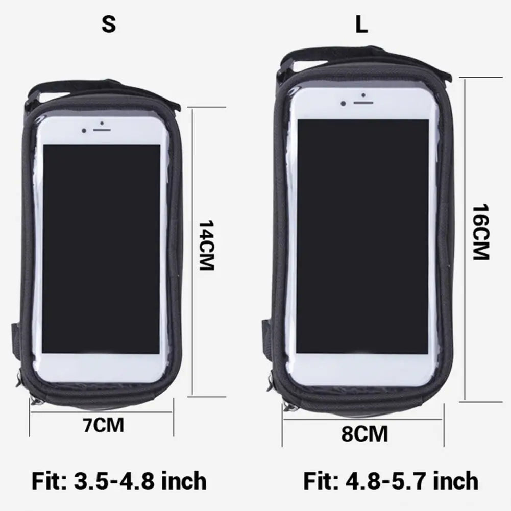 Rainproof Bike Bag Bicycle Front Cell Phone holder with Touchscreen Top Tube Cycling Reflective MTB Accessories