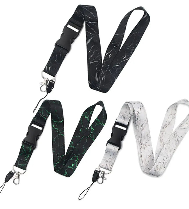 Marbling Lanyard USB ID Badge Holder Lanyard for DIY keys Whistle Camera Cool Phone Neck Strap Hang Rope Lanyard