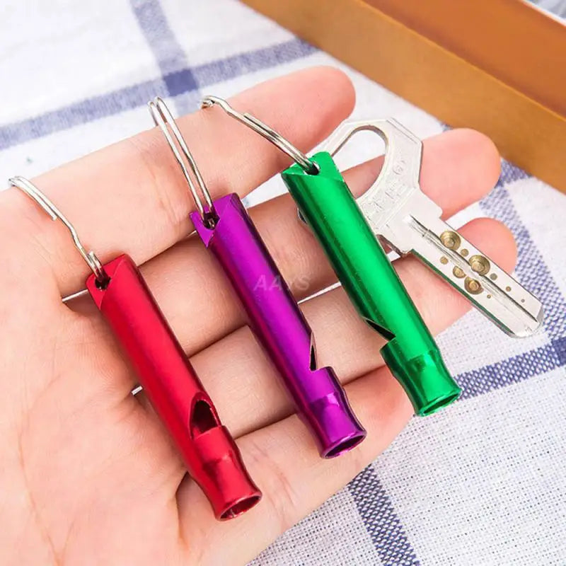 Sport Whistles Mini Survival Whistle Multifunction Keychain Aluminum Alloy Cheerleading Souvenir Outdoor Emergency Siren