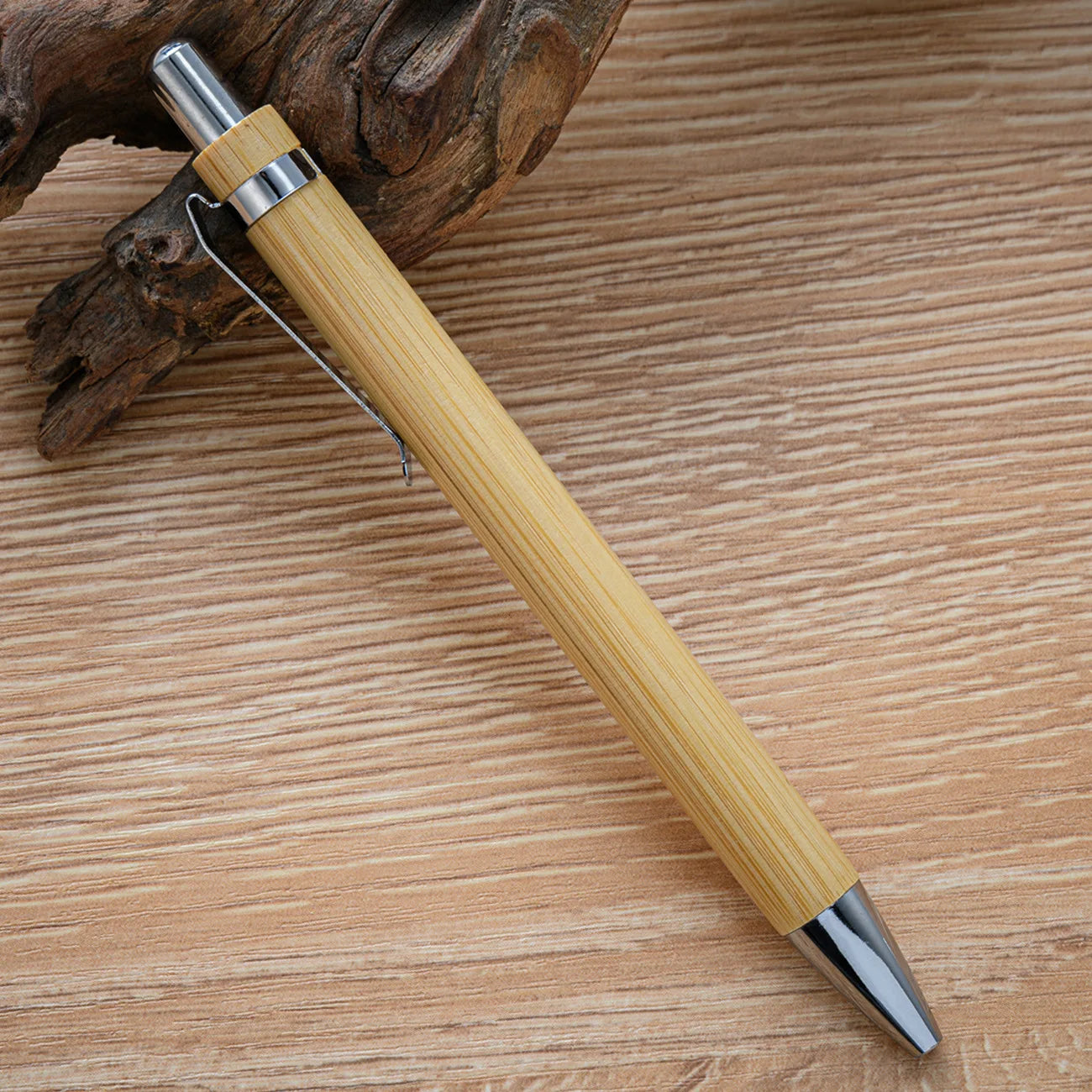 10PCS Bamboo Ballpoint Pen Stationery Party Pens Office School Supplies Business Gifts