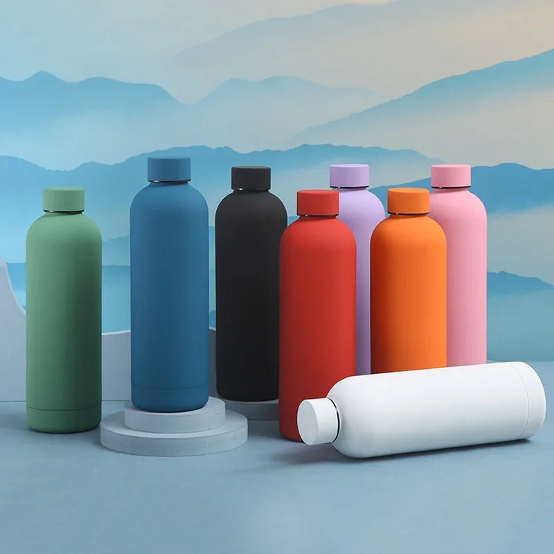 500/750/1000ml Double Wall Stainless Steel Vacuum Cup Water Bottle Thermos Bottle Keep Hot and Cold Insulated Vacuum Flask Sport