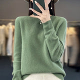 New cashmere sweater women's sweater in autumn and winter 100% merino wool fashion O-neck autumn warm pullover top