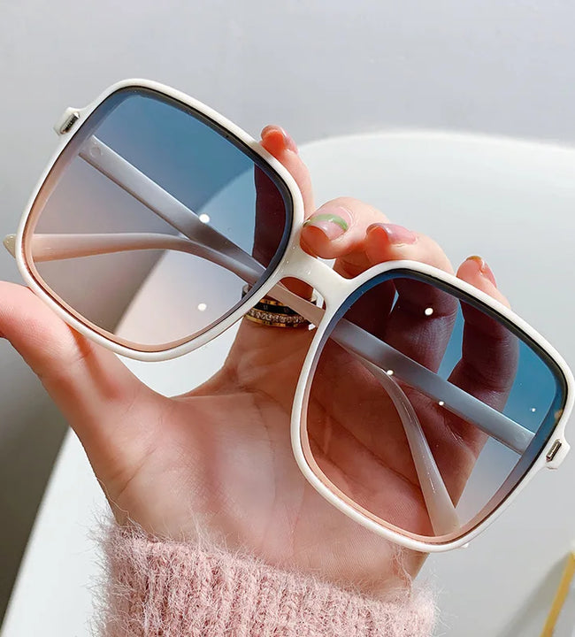 New Oversized Rectangle Sunglasses Women's Fashion Square Sun Glasses Men's Classic Vintage Eyewear UV400 Oculos De Sol