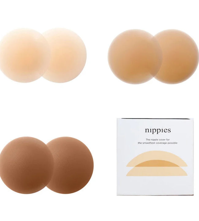 Self-Adhesive Breast Cover Silicone Pie Nipple Patch Bra Pad Women Can Reuse Invisible Breast Patch