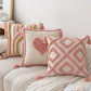 INS Style Pink Tufted Sofa Throw Pillows New Home Small Fresh Love Detachable Pillow Cover Combination Decor