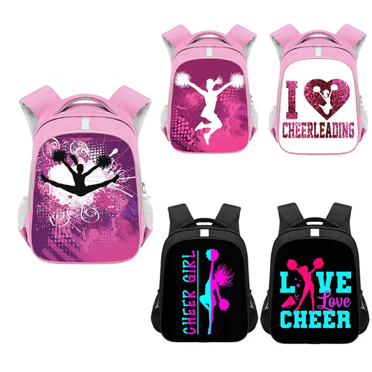 Cheerleading Girls Backpack Teenager Book Bag Cheerleader Dance School Bags Women Laptop Backpacks Travel Daypack Holiday Gifts