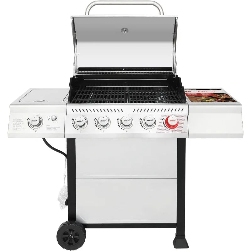 Royal Gourmet GA5401T 5-Burner BBQ Propane Grill with Sear Burner and Side Burner, Stainless Steel Barbecue Gas Grill