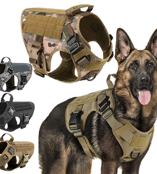 Military Large Dog Harness Pet German Shepherd K9 Malinois Training Vest Tactical Dog Harness And Leash Set For Dogs Accessories