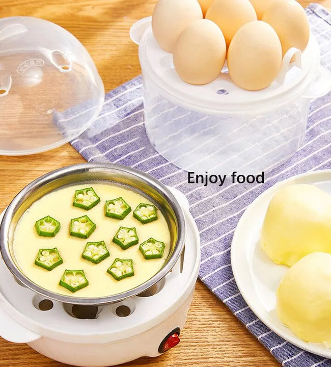 220V Multifunctional Electric Egg Boiler Double Layers Egg Cooker Mini Steamer Poacher Kitchen Cooking Breakfast Machine