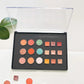 XL Large Empty Magnetic Plastic Eyeshadow Palette Makeup Storage Box Clear Lid & 20pcs Adhesive Metal Stickers