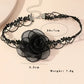 Goth Black Lace Flower To The Neck Chains Lace Choker Necklace For Women Fashion Neck Jewelry Party Gift Necklace With A Flower