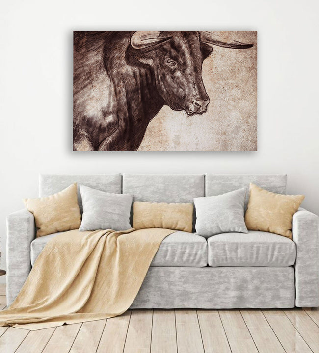 Spanish Bull Canvas Art