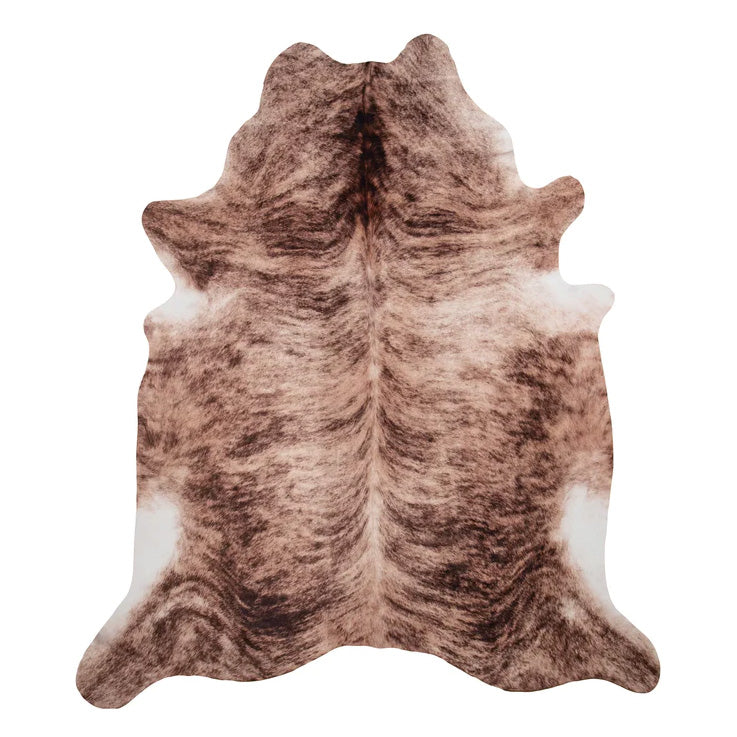 Chocolate Faux Cowhide Rug