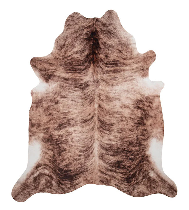 Chocolate Faux Cowhide Rug