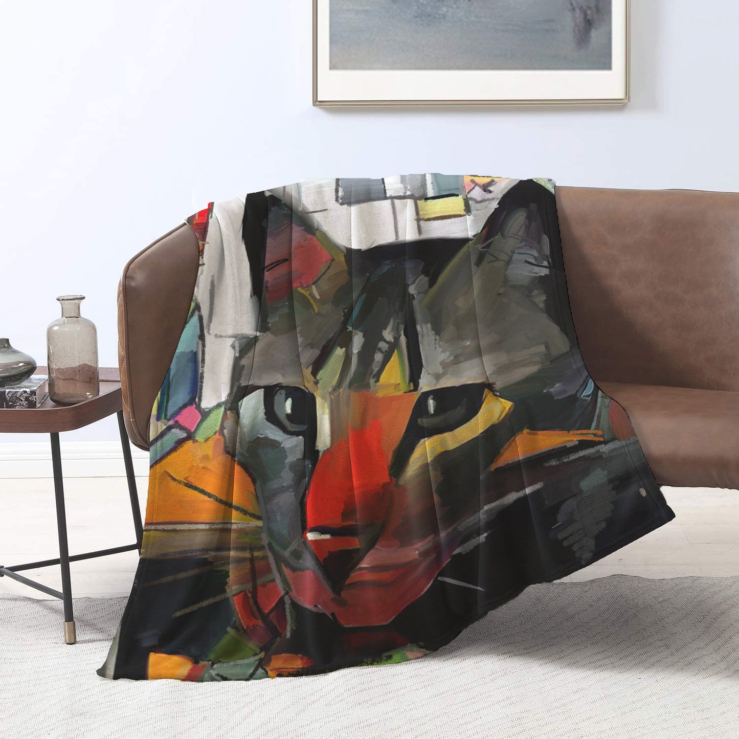 Abstract Cat Velvet Blanket