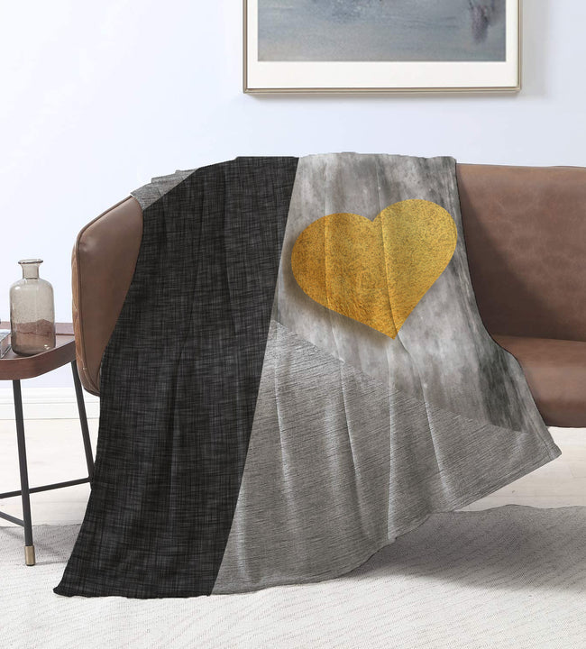 Gray Scale Love Velvet Blanket