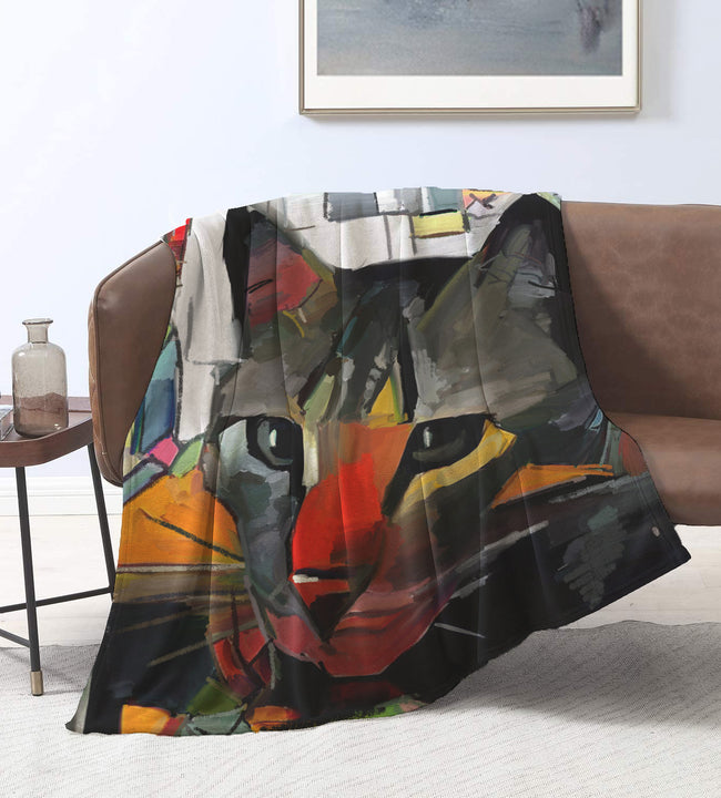 Abstract Cat Velvet Blanket