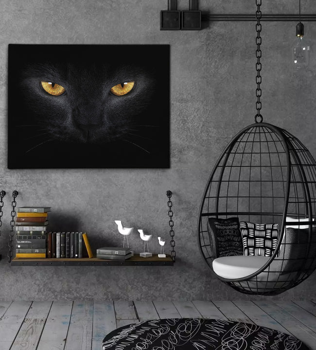 Black Cat Canvas Art