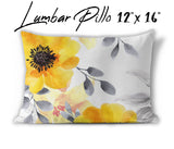 Watercolor Yellow Flowers Comforter Set