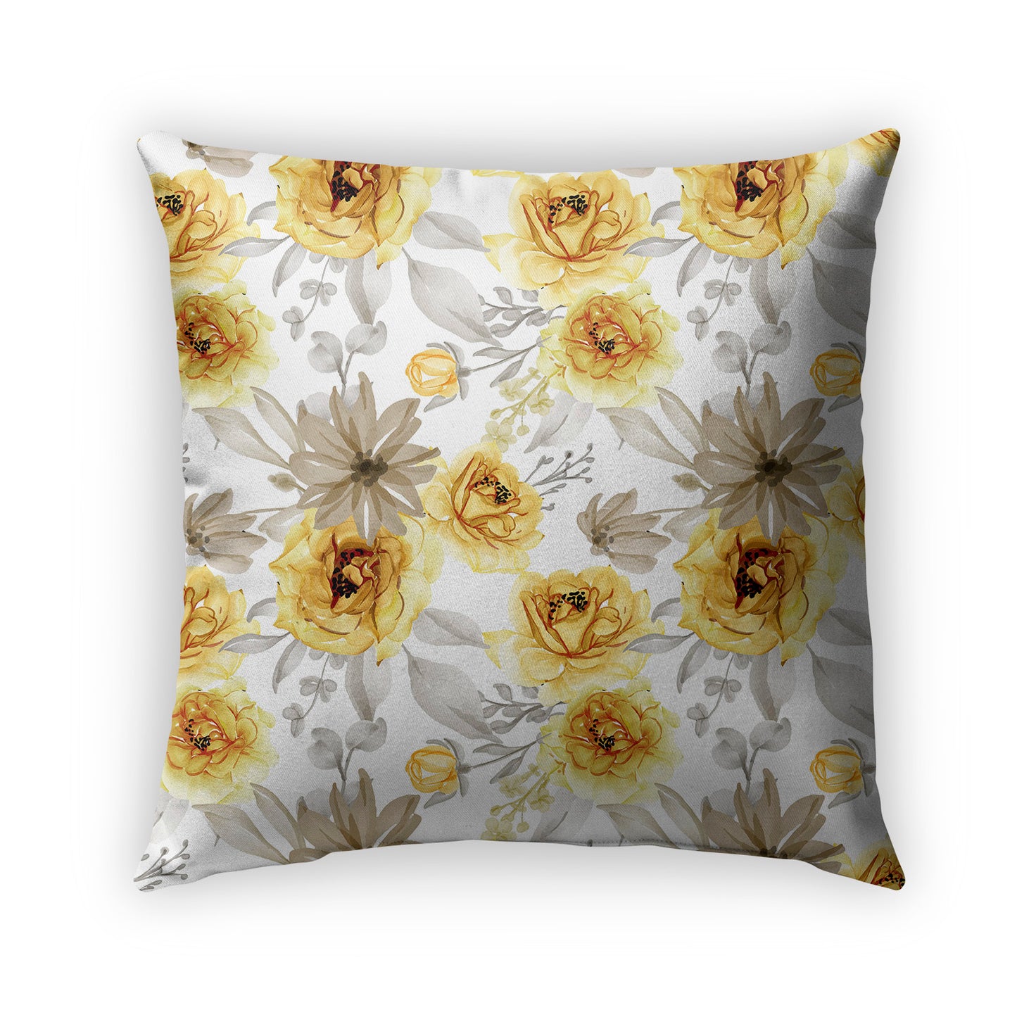 Gold Flowers Pillow