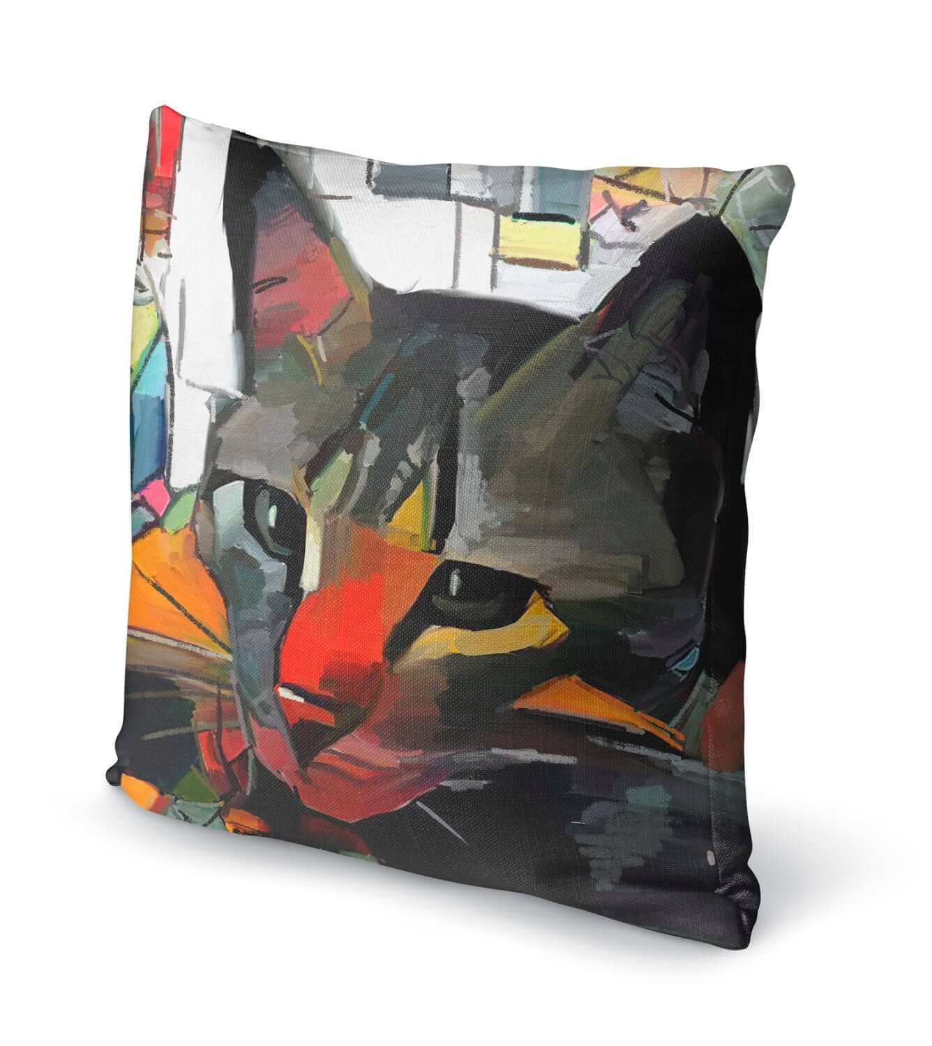 Abstract Cat Pillow