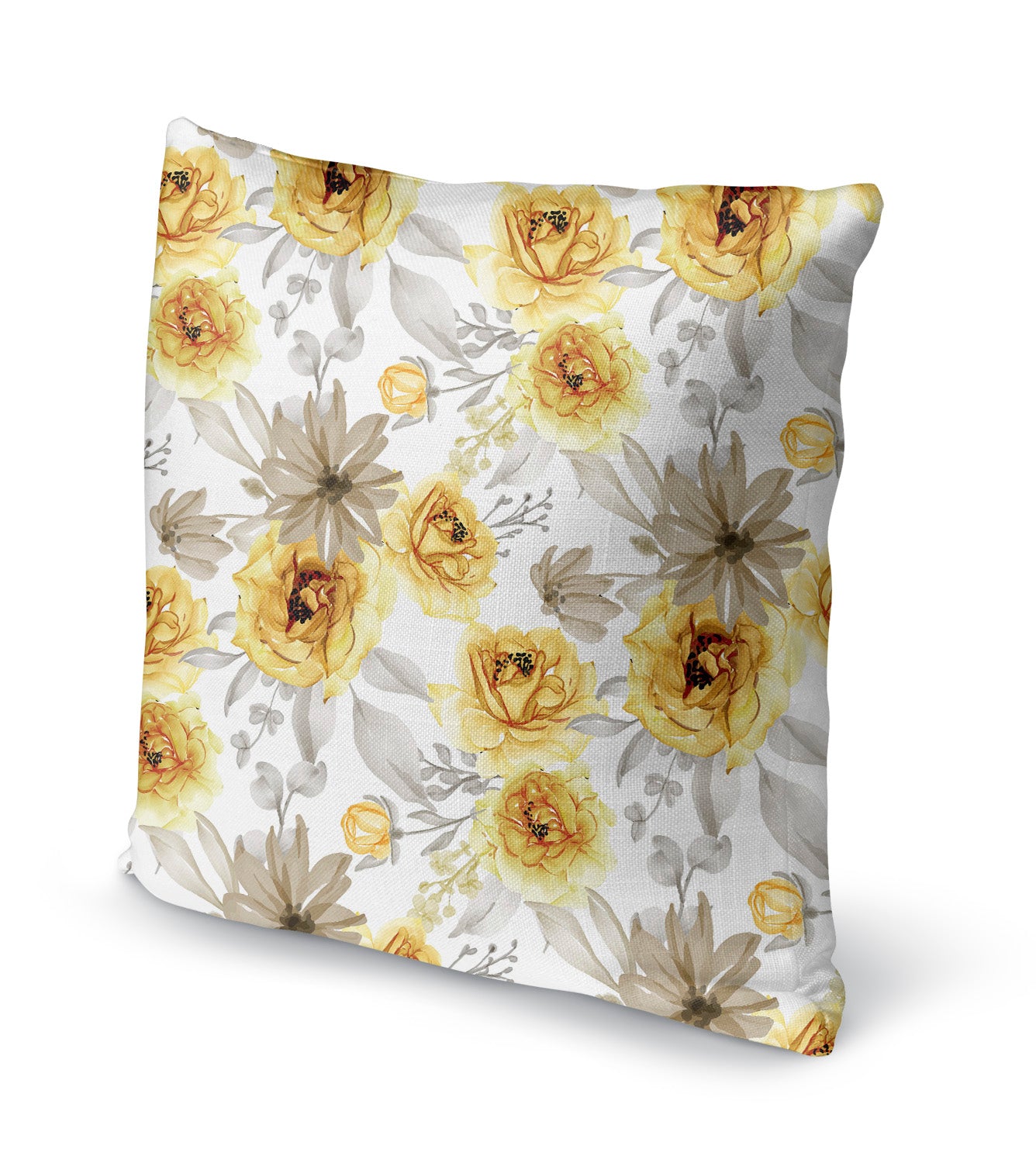 Gold Flowers Pillow