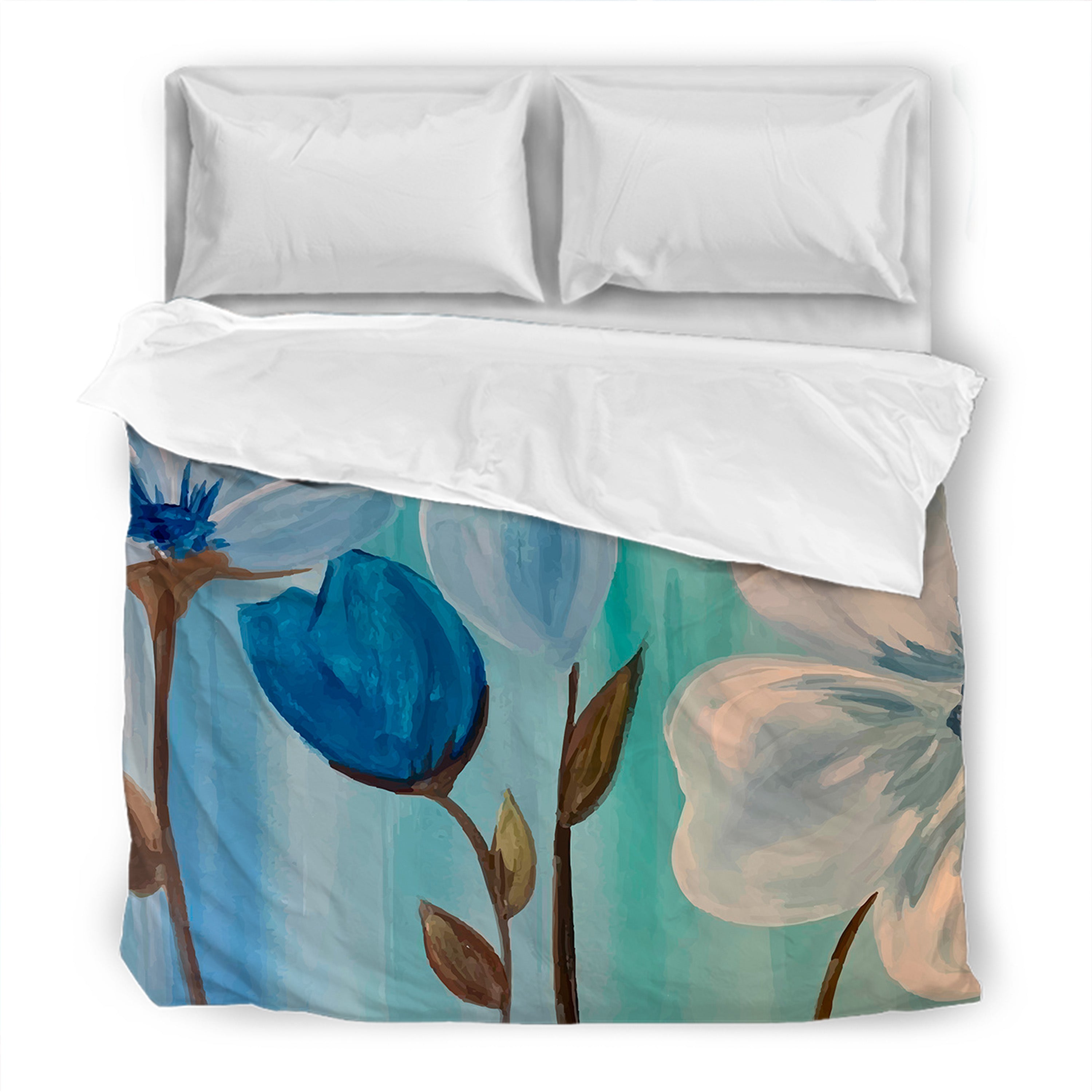 Blue Flowers Comforter Set